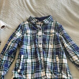 Plaid Kids Shirt - Blue and Green